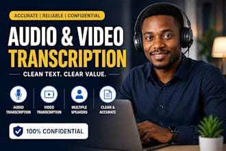 accurately transcribe audio and video into clean text