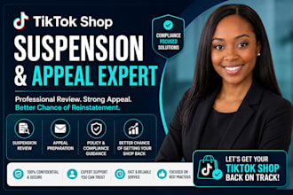 help with tiktok shop suspension appeal and reinstatement