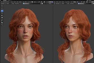 model a realistic 3d character with full body rig,hair, cc4, iclone 8, blender