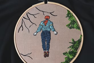 create a custom hand embroidery design based on your topic