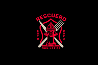 design unique fire fighter dietitian logo