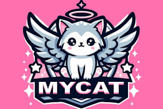 design kawaii chibi, cartoon or cute logo for your business