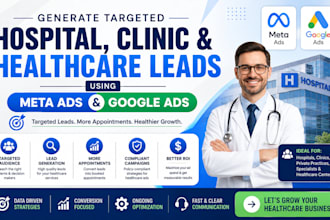 generate targeted hospital, clinic and healthcare leads using  meta google ads