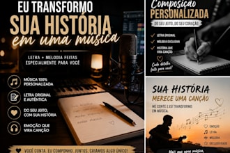 criar uma música personalizada baseada na sua história