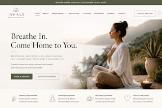 design squarespace breathwork website meditation wellness coaching website