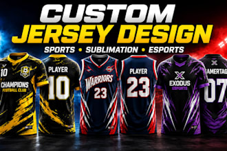 design custom sports jersey sublimation jersey and esports jersey