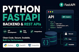 build or fix a python fastapi backend and rest API