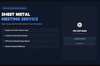 do sheet metal nesting and prepare dxf dwg for laser cutting
