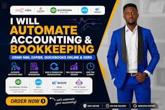 automate accounting and bookkeeping using n8n, zapier, quickbooks online xero