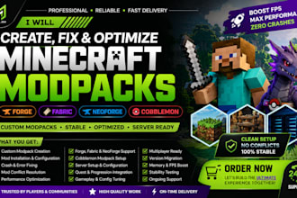 fix create, optimize, minecraft modpack, server, forge fabric cobblemon and more