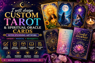 design custom tarot and spiritual oracle cards with stunning artwork