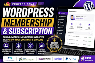 design a custom membership website with memberpress