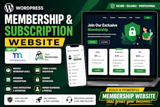 build a wordpress membership and subscription website