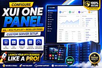 install a custom xui one, xtreamui server with api integration, CDN, dns