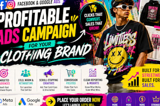 run profitable facebook ads campaign, google ads for your clothing brand sales