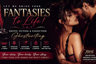 write your hot custom nsfw erotic stories, erotic writing, fanfiction