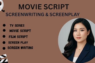write a professional movie script, screenplay, or film script