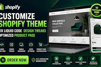 customize shopify theme fix liquid code design tweaks optimized product page