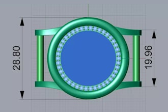 create watch cad models, bracelet, ring, cnc ready designs and technical drawing