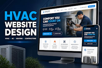 design hvac website, air conditioning and contractor website