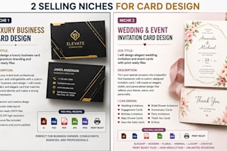 design elegant wedding invitation and event cards with print ready files