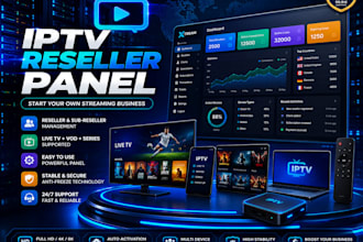 reseller panel, xtream UI setup, xui one, app rebranding,ott platform, server,8k
