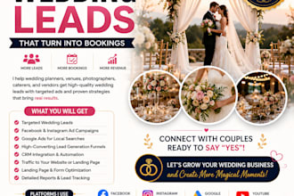 generate exclusive wedding leads, wedding facebook ads, wedding google ads
