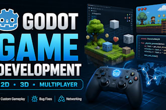 develop 2d 3d and multiplayer games in godot