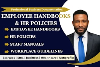 write professional employee handbook HR policies and workplace manuals