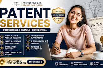 do patent search, patent drafting and patent filing