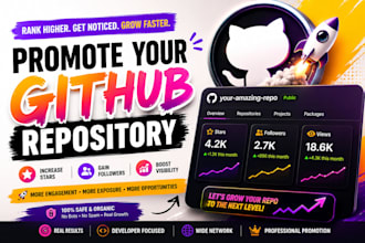 promote your github repository and increase followers, star and fork