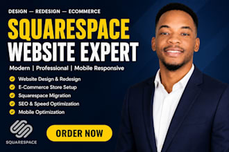 squarespace website redesign , ecommerce store , bug fix and migration