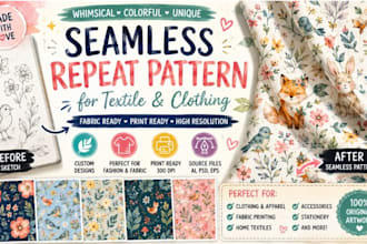 do seamless repeat pattern design for textile and clothing fabric pattern design