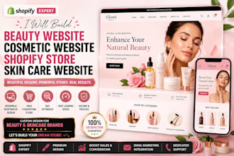 build beauty website cosmetic website shopify store skin care website
