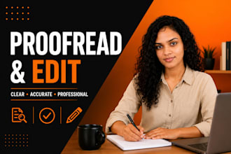 proofread, grammar check and edit your english document