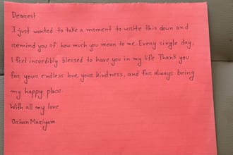 write beautiful handwritten letters note and greeting card