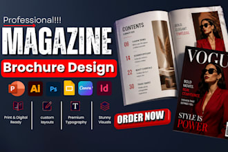 design premium magazine layout, product catalog, lookbook with adobe indesign