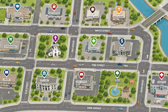 create professional property, plot, location and site map