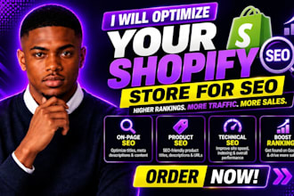 fix shopify onpage seo and technical s e o to rank on google