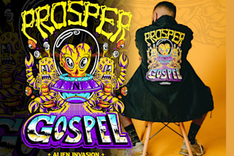 create bold pop illustrations for apparel and merchandise