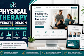 design a professional physical therapy physiotherapy clinic website