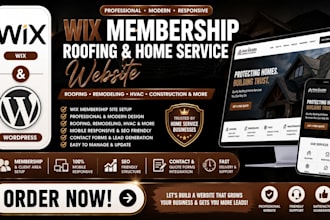 wix membership roofing website gmc roofer peak builders remodeling hvac service