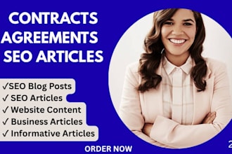 write smart business contracts agreements and SEO articles