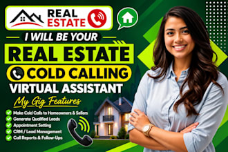 cold call real estate leads, book appointments qualify seller property investors