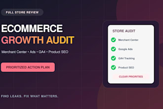 audit your ecommerce google ads ga4 merchant center and SEO