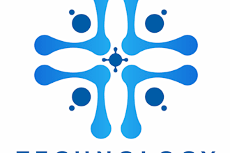design a futuristic technology and IT logo