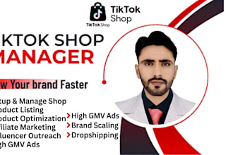 manage tiktok shop , tiktok shop affiliates , optimize listing and tiktok ads