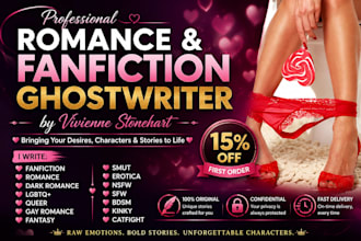 write custom fanfiction, dark romance and queer fiction that engages