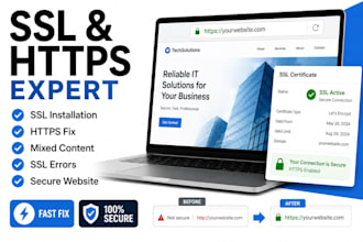 install and fix SSL certificate and https issues on your website