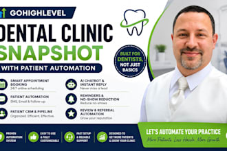 create gohighlevel dental clinic snapshot with patient automation